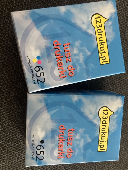 Tusz HP 652 zamienniki – HP 652- czarny + kolor – prawie nowe