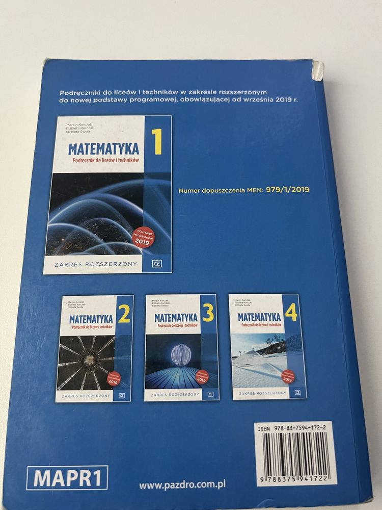 podręcznik do matematyki klasa 1 rozszerzenie operon