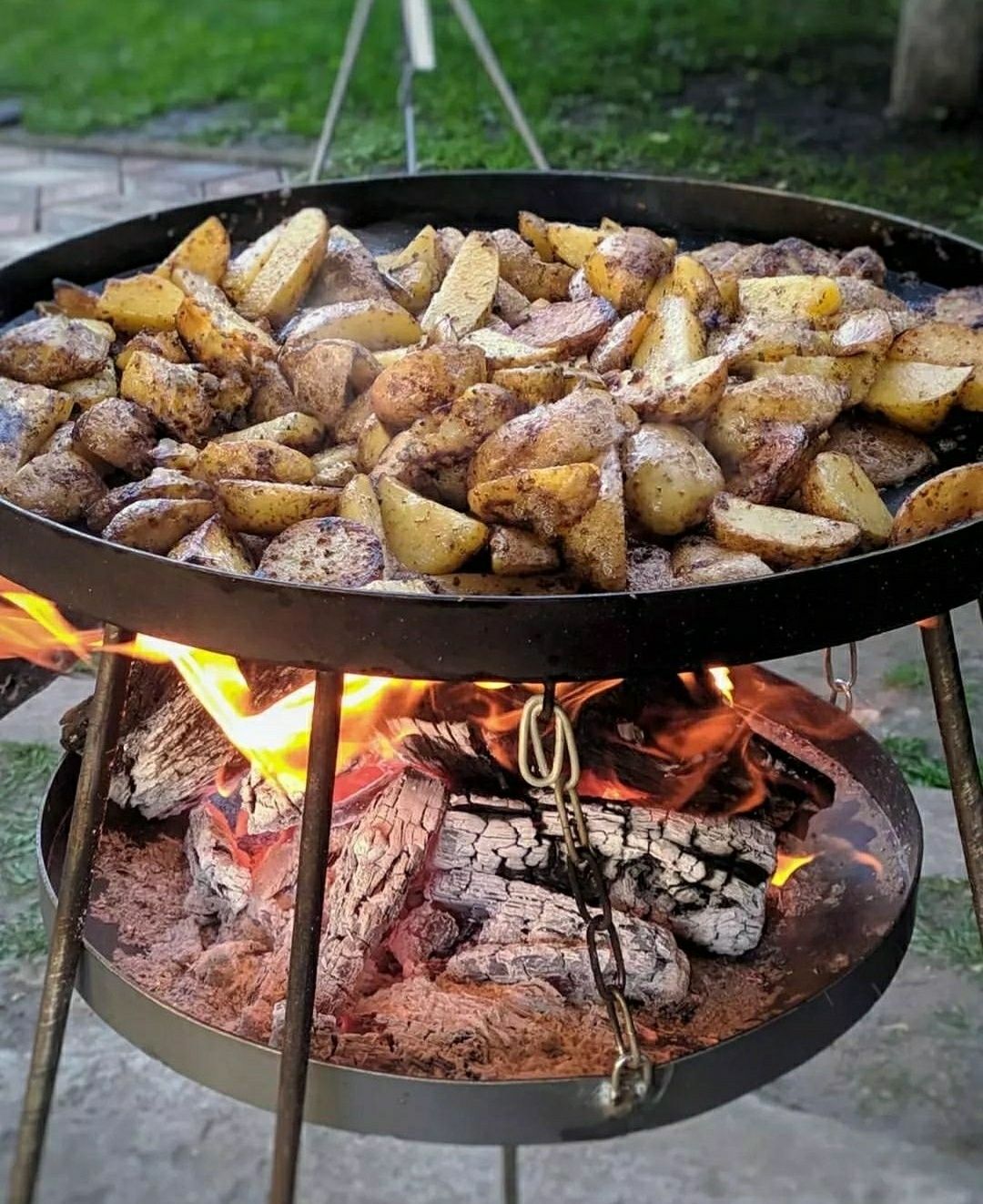 Легендарная Сковорода из диска 60 50 40 30 см для огня жаровня садж