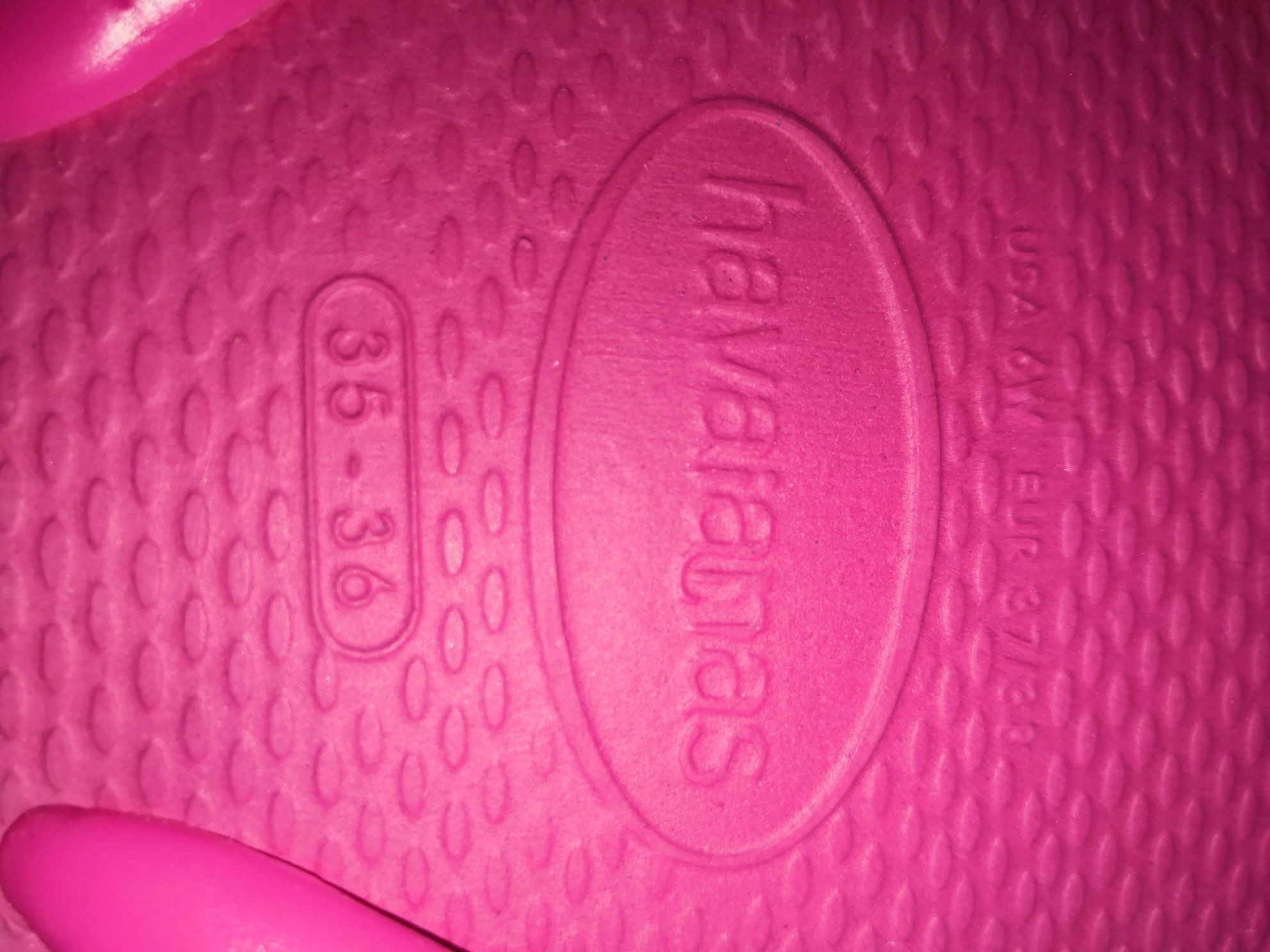 Havaianas cor de rosa. Tamanho 35/36. Nunca usadas.