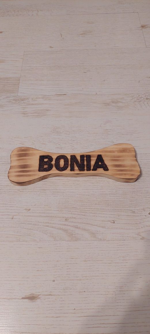 Kość z imieniem dla psa na budę tabliczka imię psa dla pupila