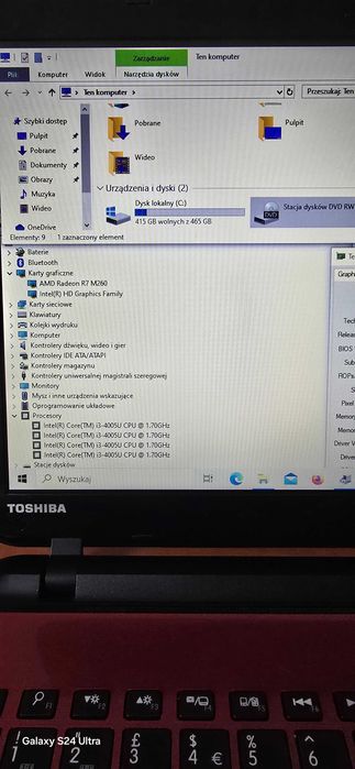 Toshiba Satellite L50D-B-14P/i3/6Gb/500Gb/Radeon R7 2Gb/zasilacz