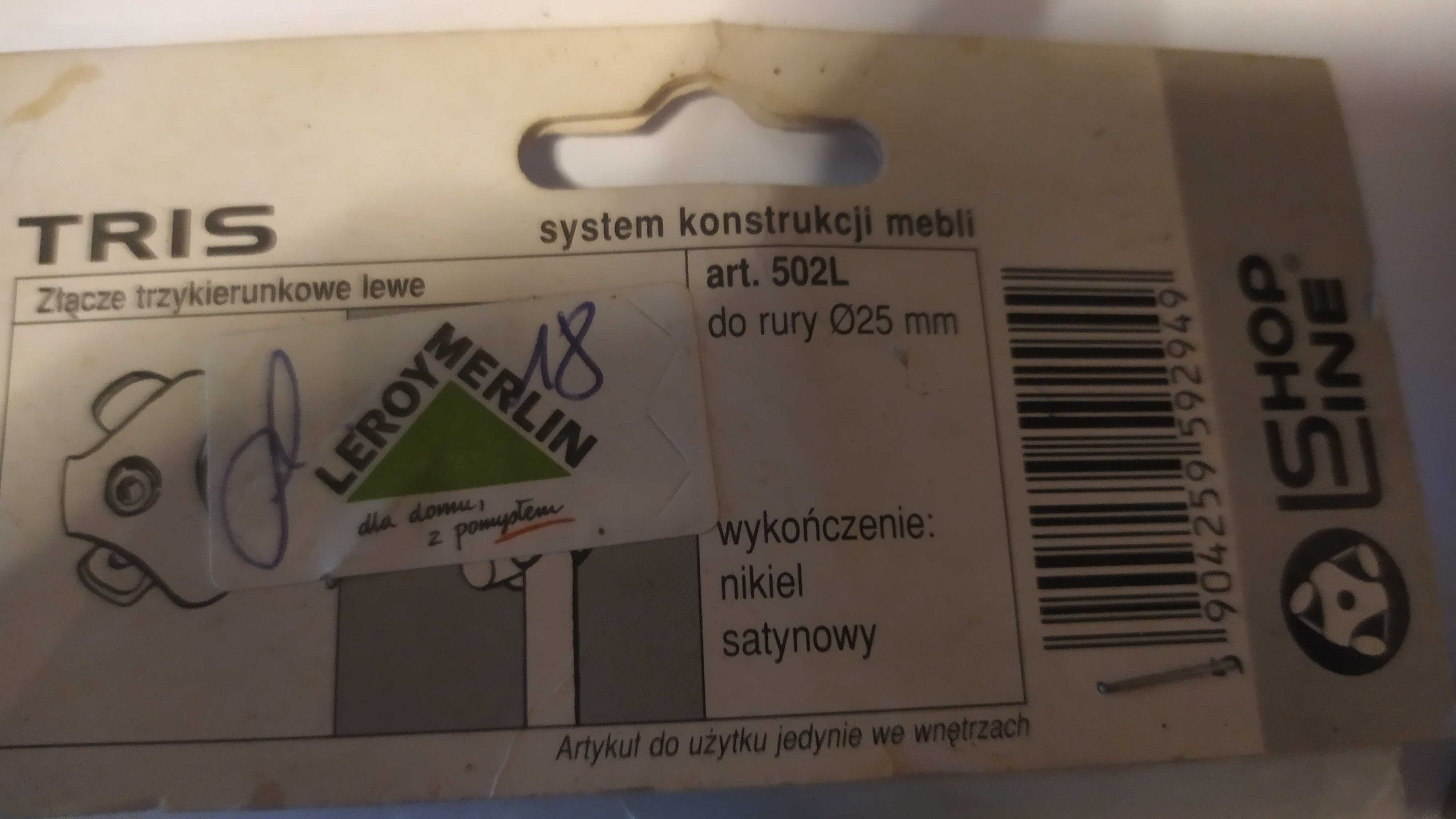 Tris system montażu mebli rurowo- kulowe w zestawie 6 sztuk