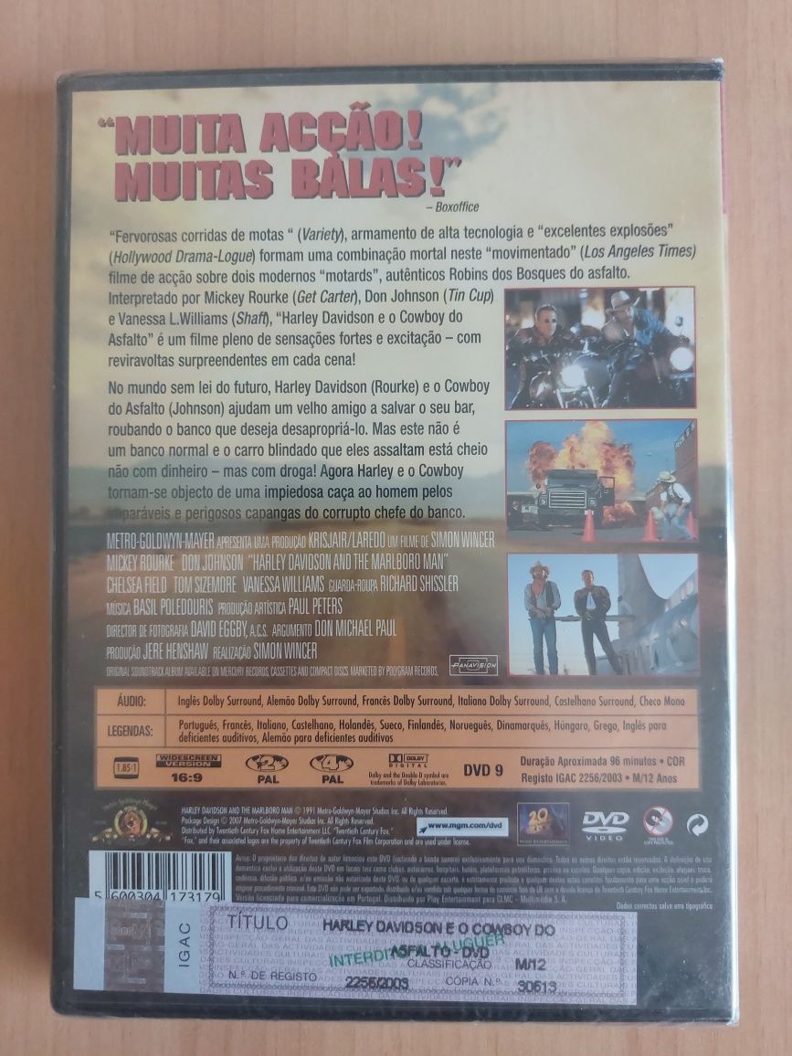 DVD NOVO e SELADO - " Harley Davinson e o Cowboy do Asfalto "