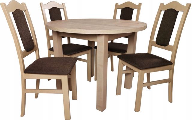 Tani Stół Okrągły Rozkładany + 4 Krzesła! NAJNIŻSZE CENY! Producent!