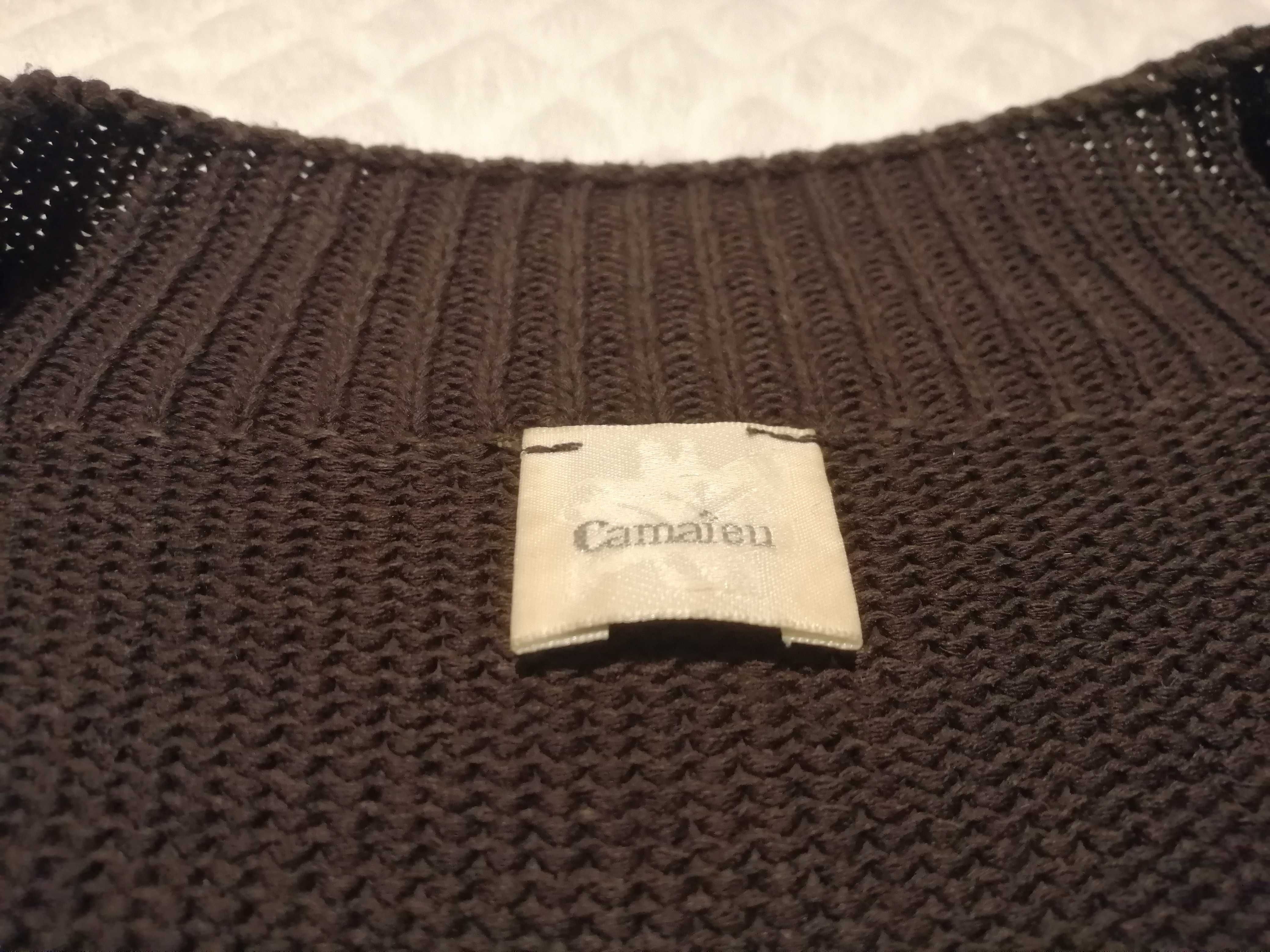 Sweter damski, Camaieu, XL, Brązowy (Odzież)