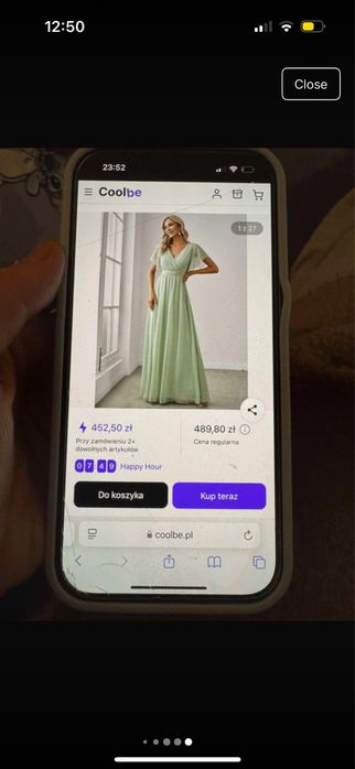 Sukienka wieczorowa, dluga, na wesele, dla świadkowej