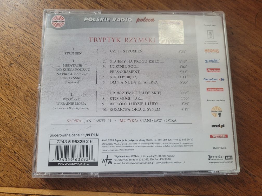 CD Stanisław Soyka JPII Tryptyk Rzymski 2003 WAM