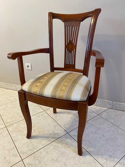 Krzesła styl ludwikowski z podłokietnikiem