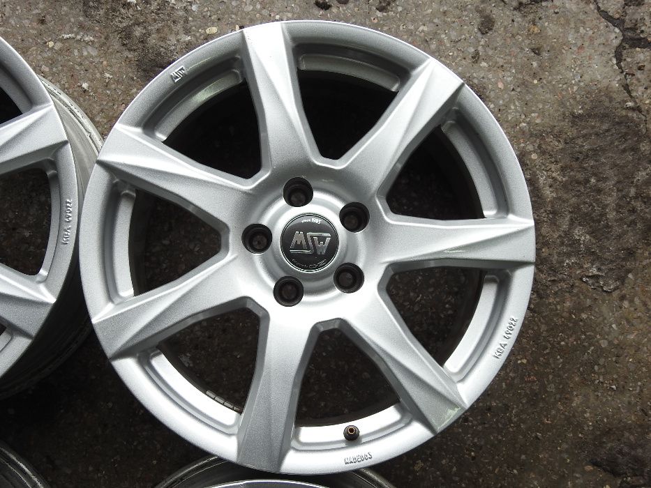 4xalufelgi MSW 17 5x110 7,5J E36 JAK NOWE do Opla Saab itp.piasta 65,1