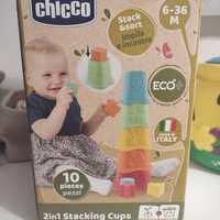 Wieża chicco wieża 2 w 1 kubeczki sorter zabawka edukacyjna
