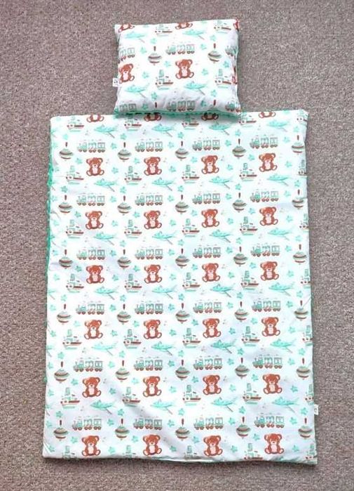 Pościel dziecięca do łóżeczka Minky Poduszka 30x40 Kołderka 70x100