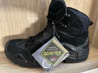 Чёрные берцы ЛОВА # ботинки LOWA GTX mid Gore-Tex # лова чёрные