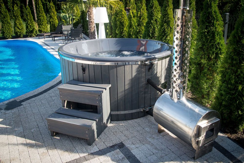 Balia ogrodowa Jacuzzi Hot Tuba Bania Gorąca Beczka dysze hydromasaż