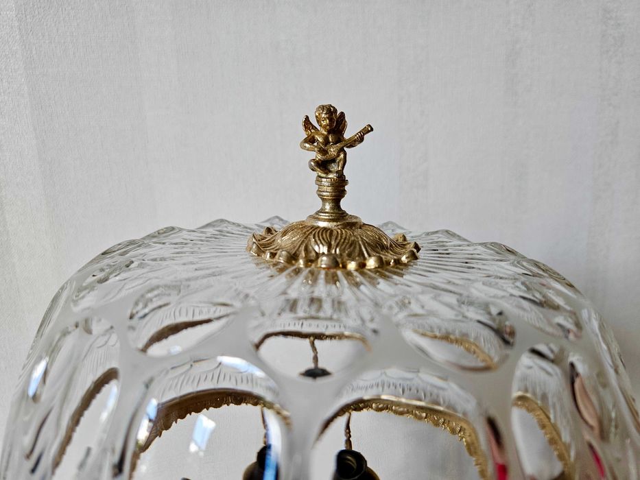 Cudna lampa stołowa porcelanowa