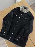 Kurtka Misbhv Faux Fur Black Denim Jacket (S)