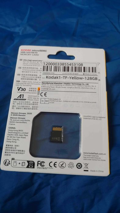Kodak 128Gb накопитель Память Micro SDXC UHS-I U3 V30 Usb A1 Новая