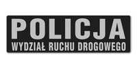 Emblemat Policja Wydział Ruchu Drogowego odblaskowy na rzepie 31 x 10