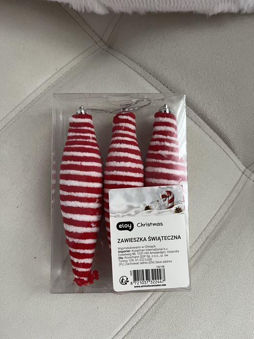 Puchate bombki zawieszka na choinkę zawieszka świąteczna nowa