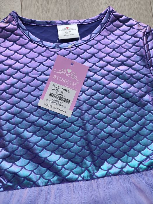 Sukienka syrenkotka 116 Koci domek Gabi syrenka