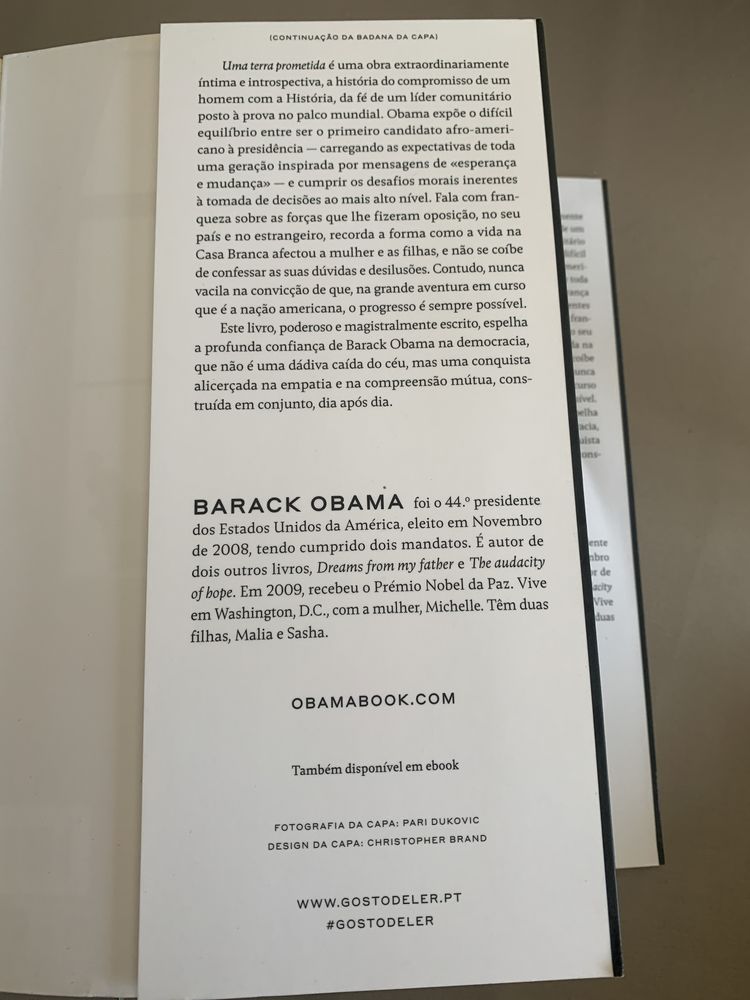Livro “ Uma Terra Prometida Barack Obama”