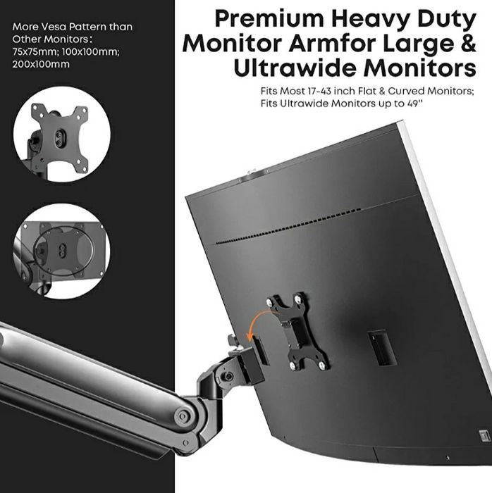 Uchwyt stojak do monitora 17-43"Putorsen 18 kg