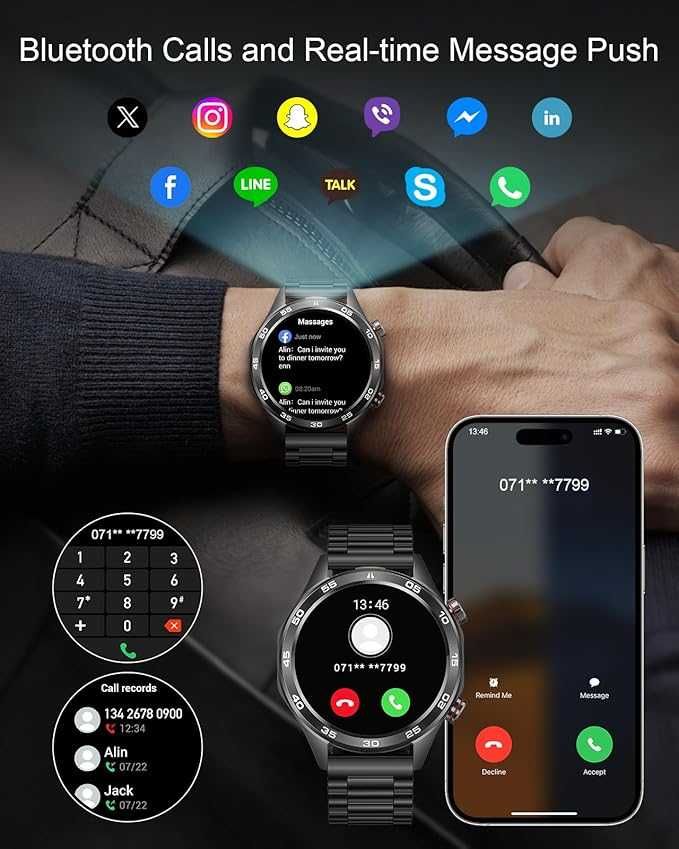 MEGALITH Inteligentne zegarki dla mężczyzn ‎Smart Watch i118