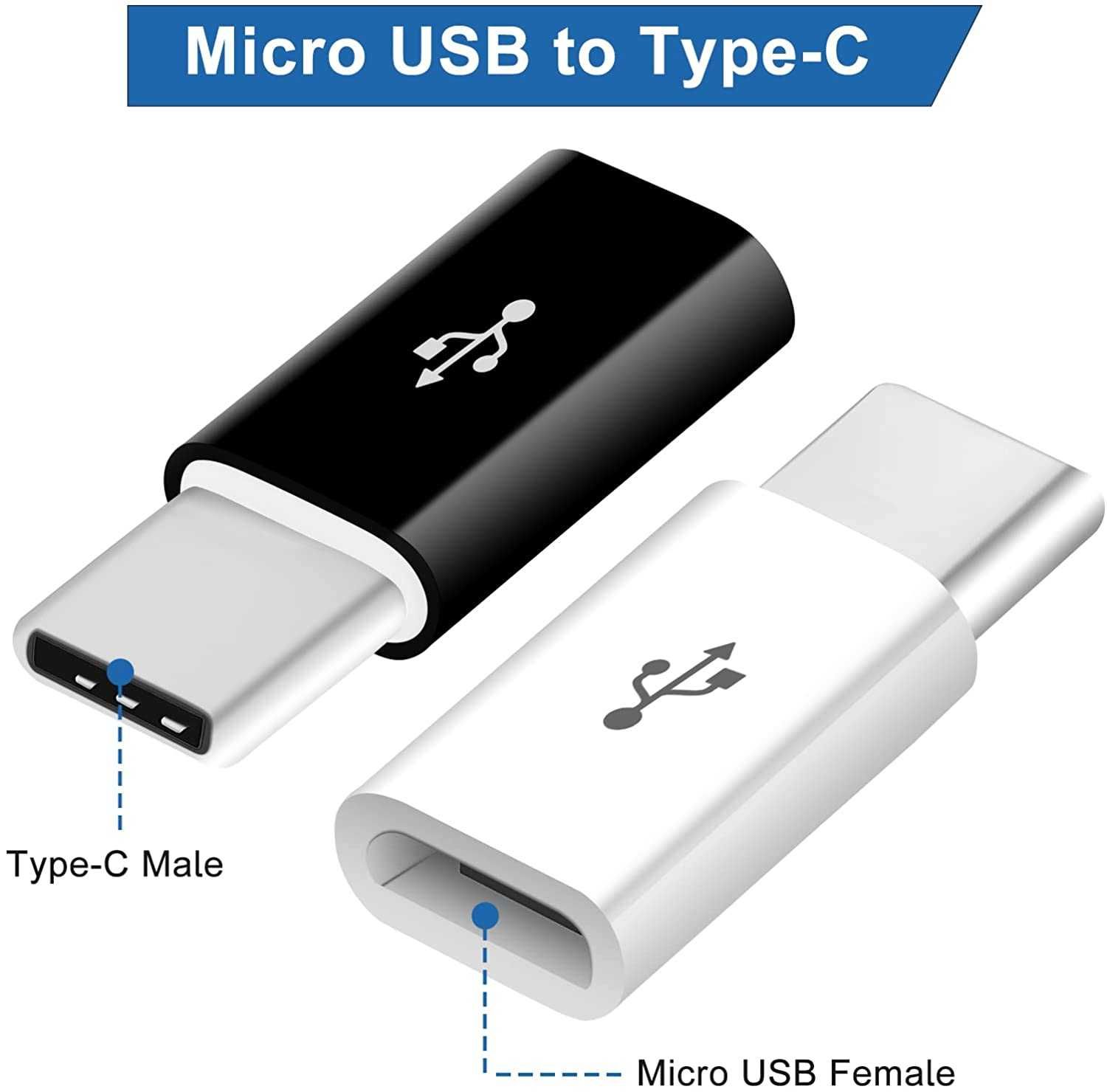 Адаптер переходник Type C на micro Usb и micro Usb на Type C