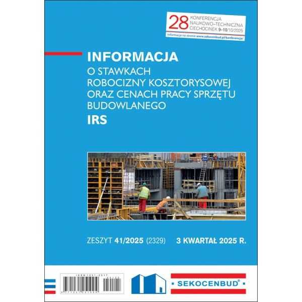 Sekocenbud Stawki robocizny kosztorysowej i narzutów IRS 3 kw 2025