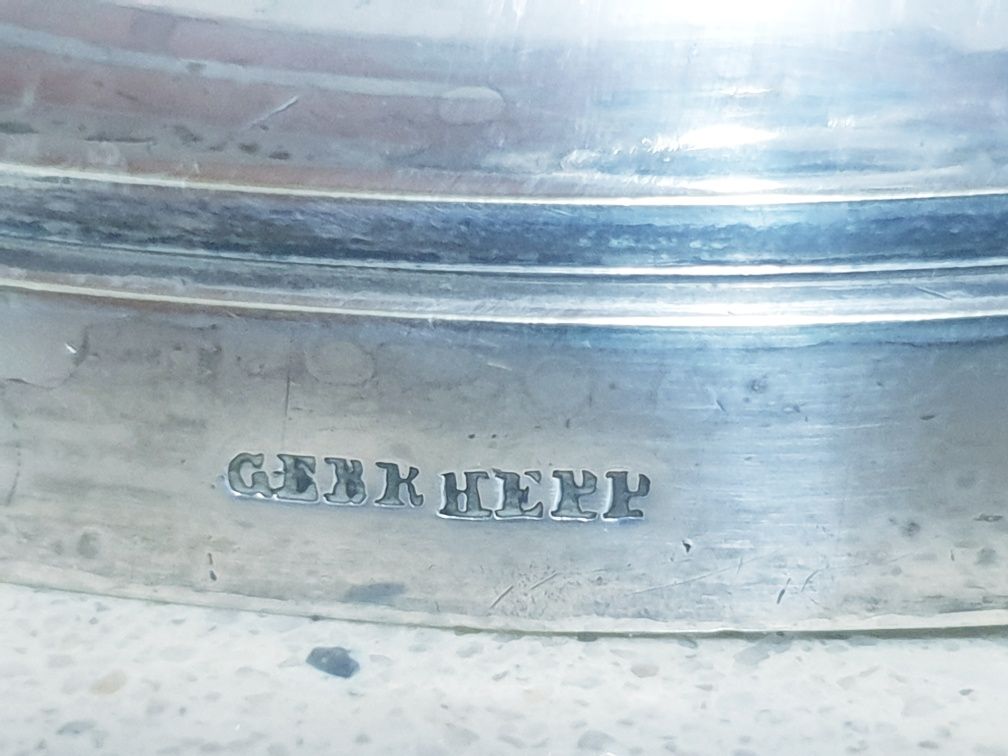 Antigo candeeiro de mesa do Hotel del Europe com banho em prata