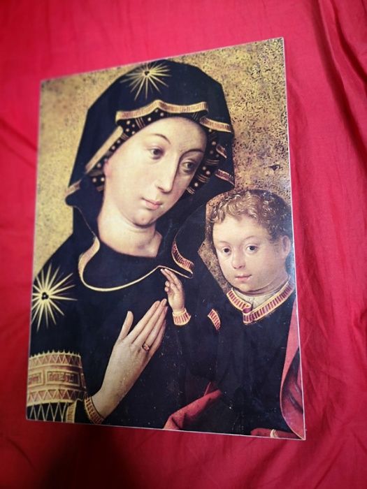 Piękny obraz Portret Maryi Drewno Okazja Religia