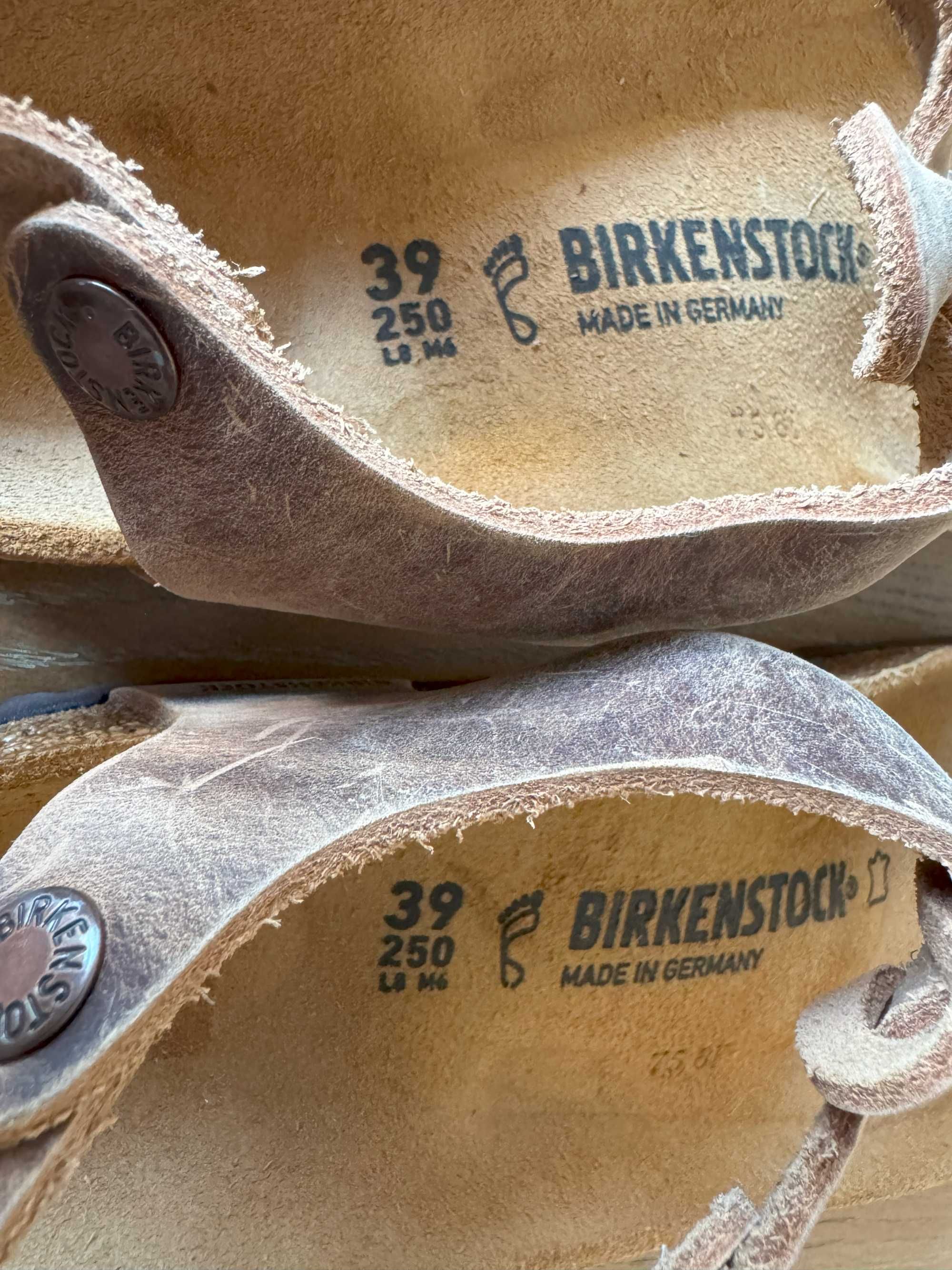Босоніжки жіночі з натуральної шкіри Birkenstock, розмір 39, нові