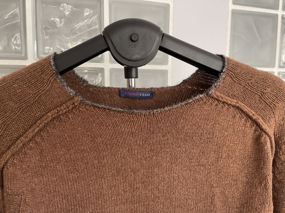 Sweter męski Trussardi Jeans XXL brązowy nowy
