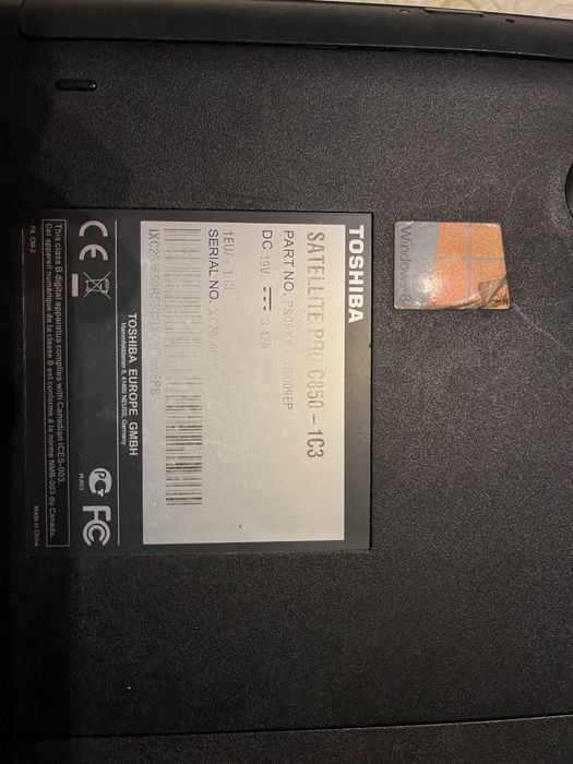 Portatil Toshiba Satellite Pro C850-1C3