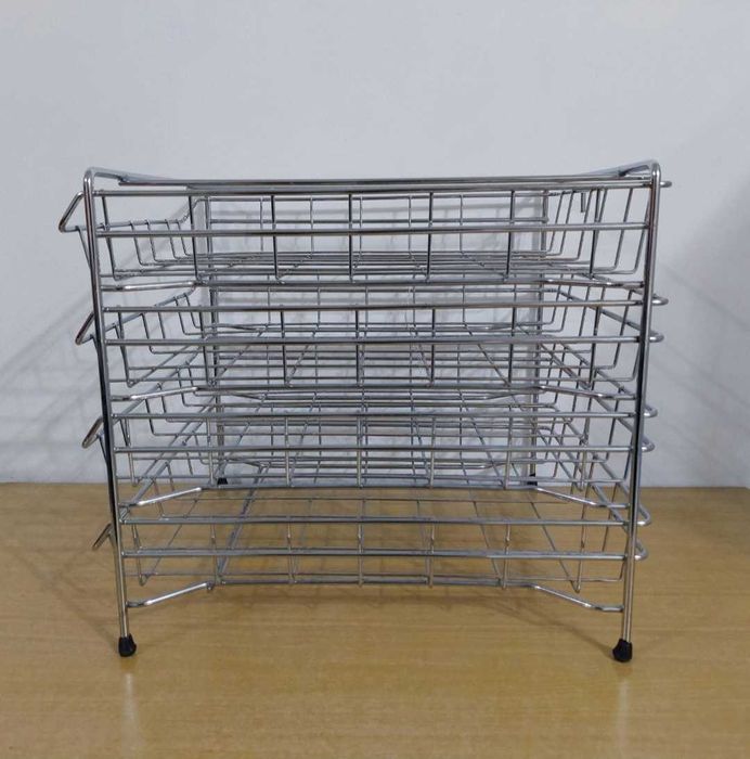 Chrome Wire Desk Organizer / Module with 4 Drawers for Office Use64287244543363121