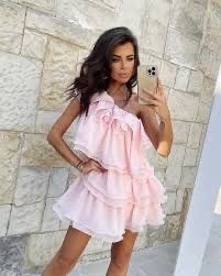 Lou Cassie XS kaskada falban różowa z falbanami nowa