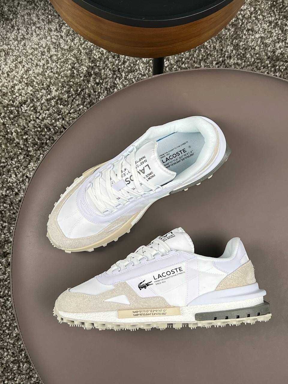 Чоловічі кросівки лакоста Lacoste Elite Active PRM White Beige [41-45]