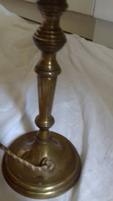 Stylowa lampa stojąca przedwojenna vintage mosiądz