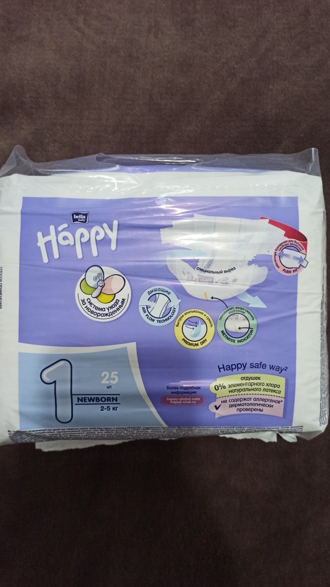 Продам підгузки Хеппі 1 (2-5 кг)