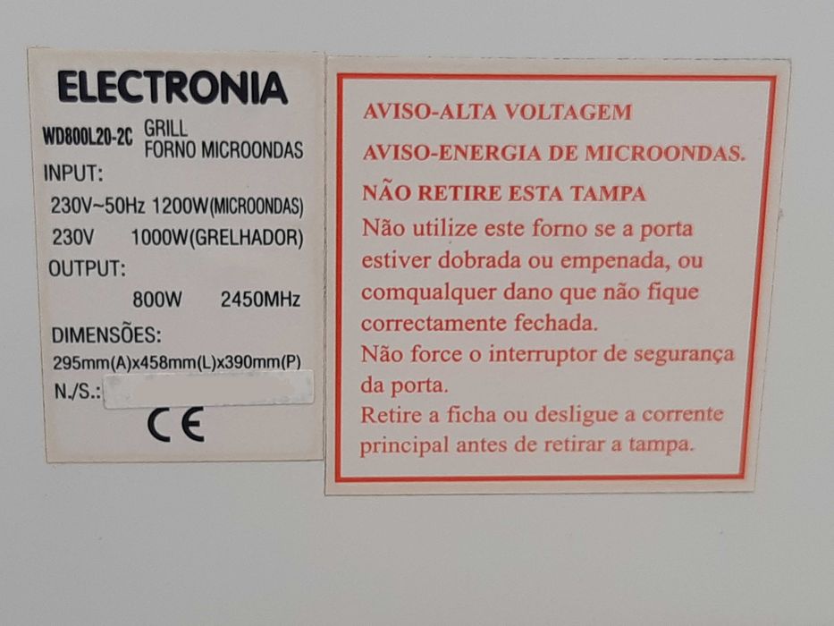 Forno Microondas - ELECTRONIA - WD800L20-2C