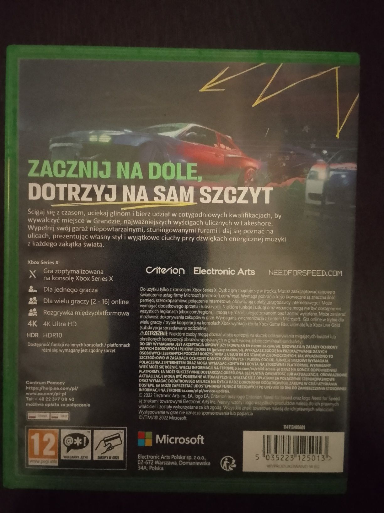 Gra na konsolę Xbox series x/s NFS Unbound (cena do ustalenia)