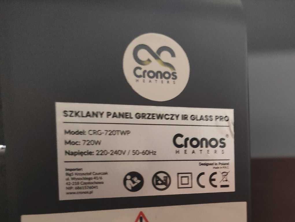 Grzejnik promiennik podczerwieni Cronos CRG-720TWP 720W czarny z WiFi