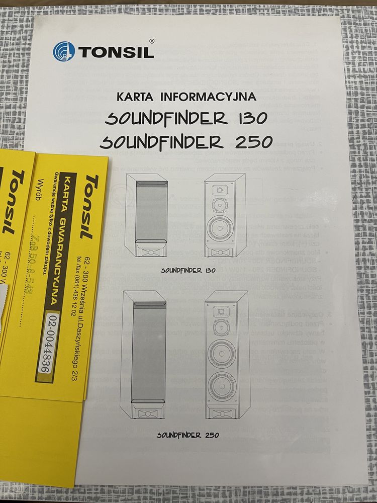 Głośniki Kolumny Tonsil Soundfinder 130