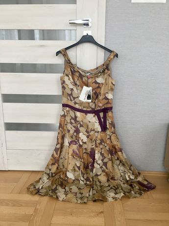 Nowa sukienka jedwabna Monari r.L cena w sklepie 429 zł komunia