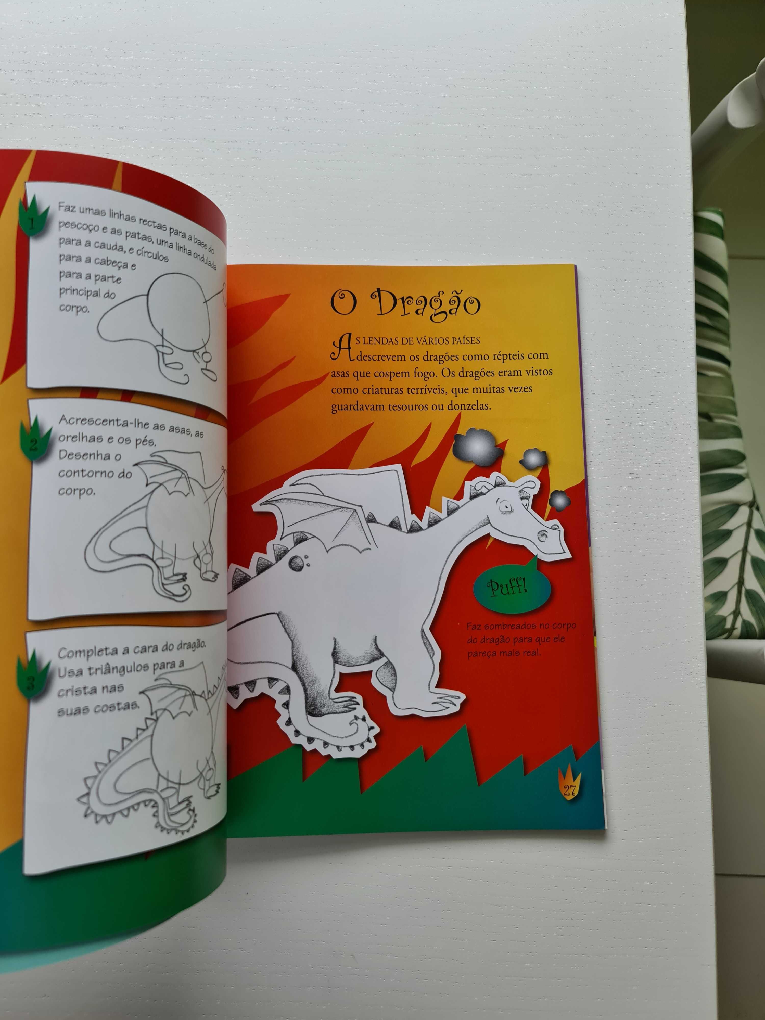Livro "Consigo desenhas Criaturas Mágicas"