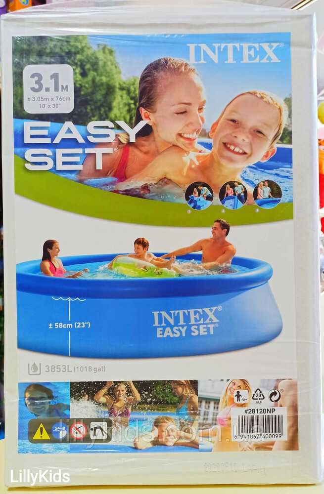 Надувной бассейн INTEX EASY SET POOL 28120, 28122 интекс 305 x 76 см