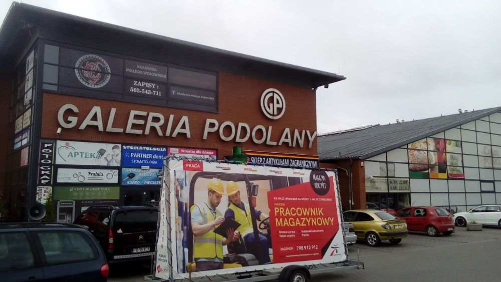Mobilne przyczepy reklamowe Reklama mobilna Poznań Lawety WYBORY 2025