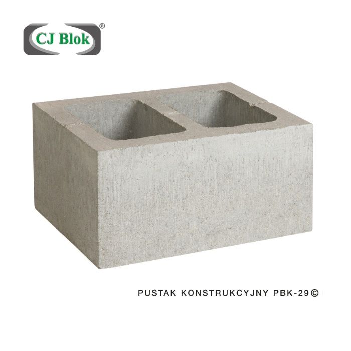 Pustak konstrukcyjny betonowy donica gazon 39x29cm CJ Blok PBK29