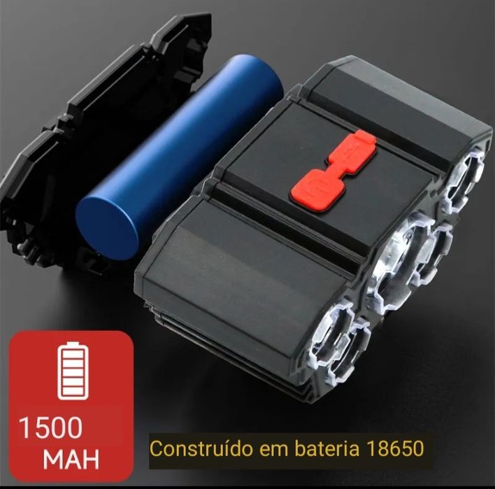 Lanterna LED de cabeça pesca, ciclismo, corrida...
