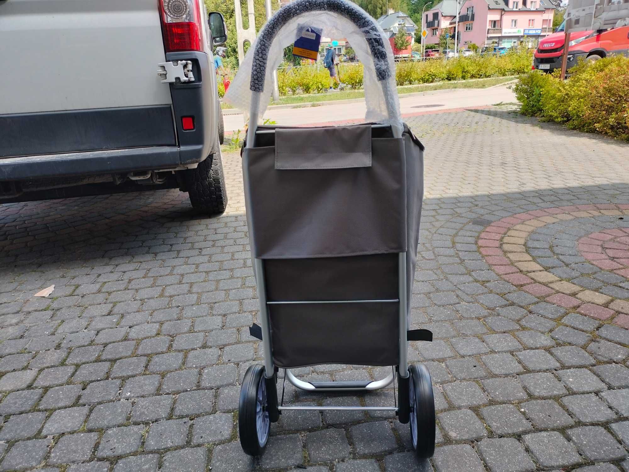 wózek na zakupy termiczna torba łożyska aluminiowy  NA KÓŁKACH DUŻA ta